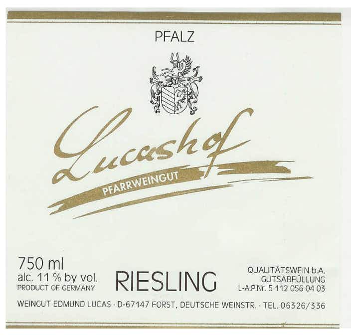 Lucashof Riesling QbA 2011
