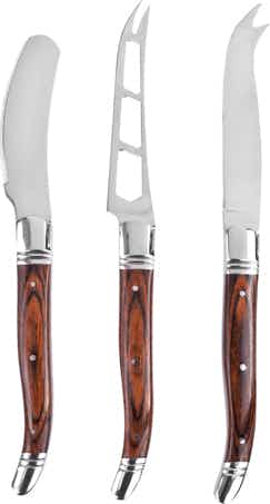 True Fabrications Pakka Wood Cheese Knife Set 750ml
