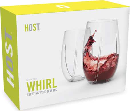 True Fabrications Host Whirl Aerating Wine Glasses 750ml