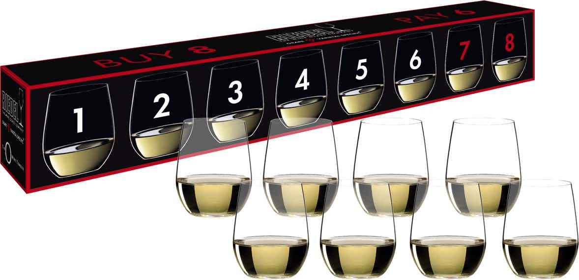 Riedel O Buy 8 Pay 6 Viognier Chardonnay 750ml Glass