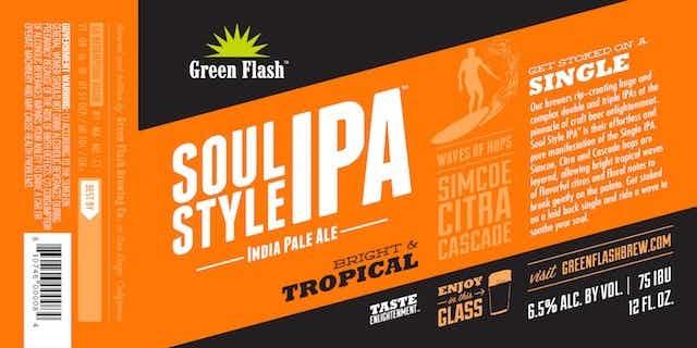 Green Flash Brewing Company Soul Style IPA 6 pack 355ml Can