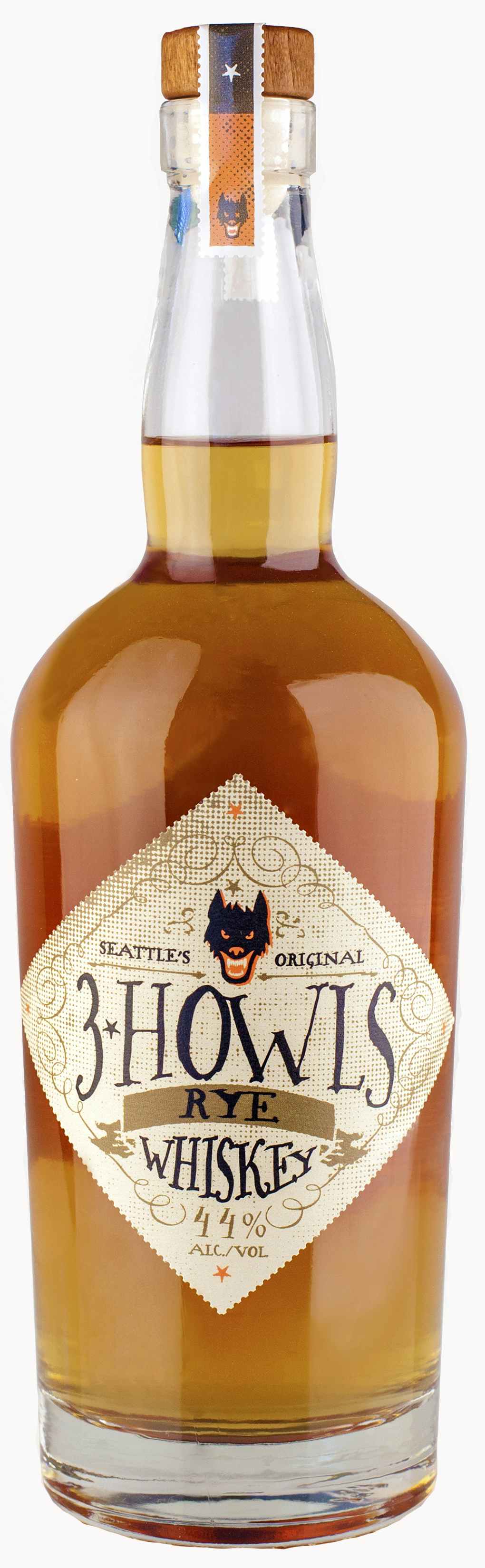 3 Howls Distillery Rye Whiskey