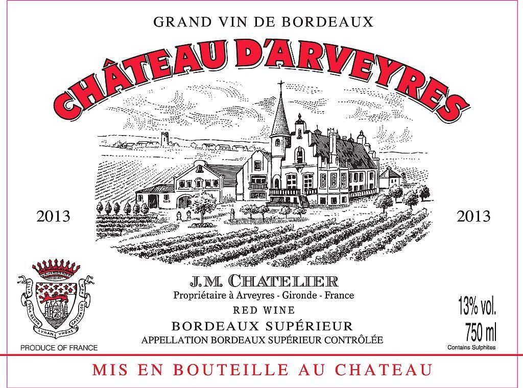 Chateau d'Arveyres Bordeaux Superior Rouge 2013