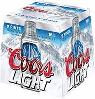 Coors Light 9 pack 16oz Bottle
