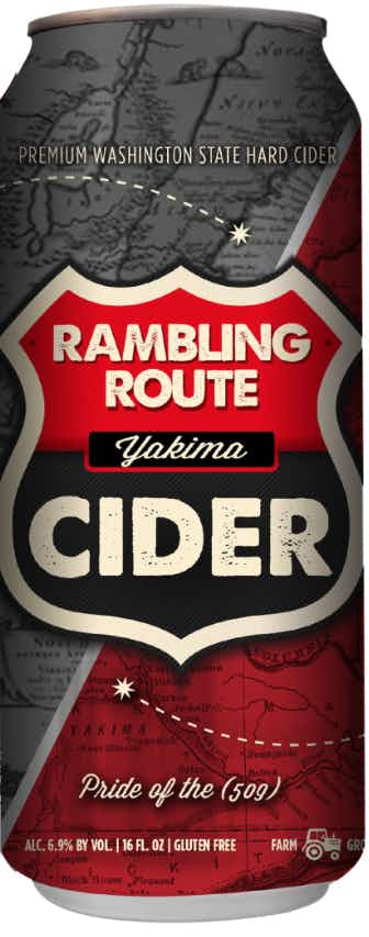 Tieton Ciderworks Rambling Route Cider 4 pack 16oz Bottle