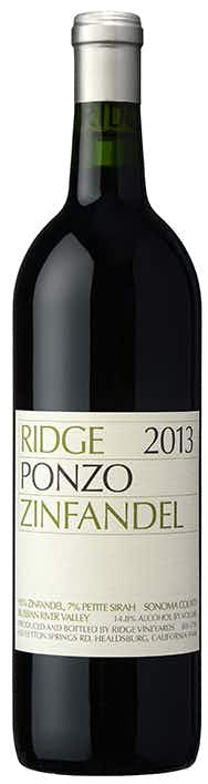 Ridge Vineyards Ponzo Vineyard Zinfandel 2013