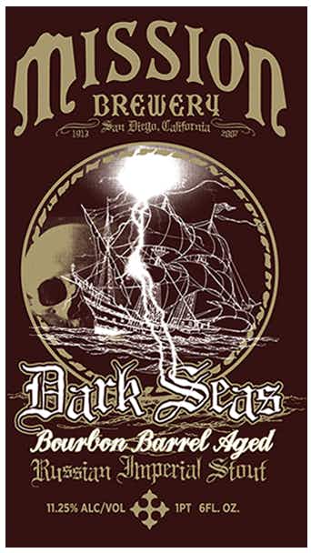 Mission Brewery Dark Seas Bourbon Barrel Aged Russian Imperial Stout 22oz
