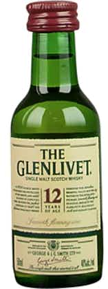 The Glenlivet Single Malt Scotch Whisky 12 year old 50ml