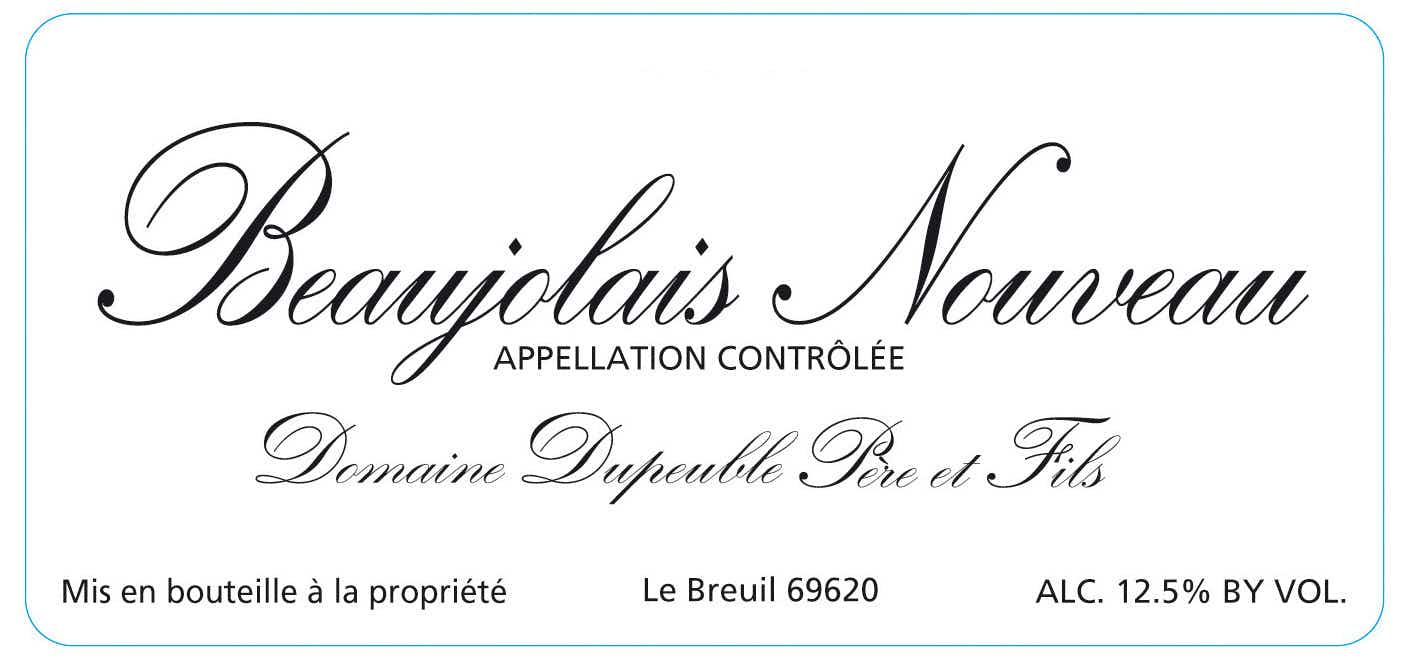 Domaine Dupeuble Beaujolais Nouveau 2015
