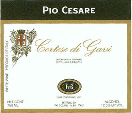 Pio Cesare Cortese di Gavi 2017