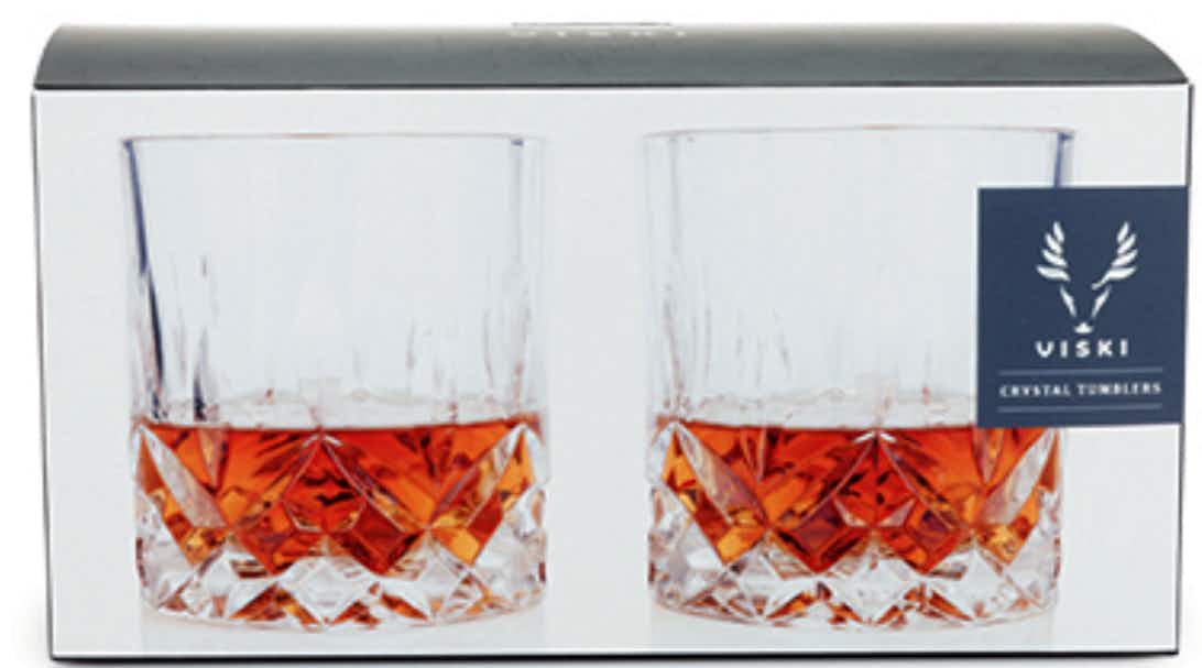 True Fabrications Viski Crystal Tumblers 2 pack 750ml