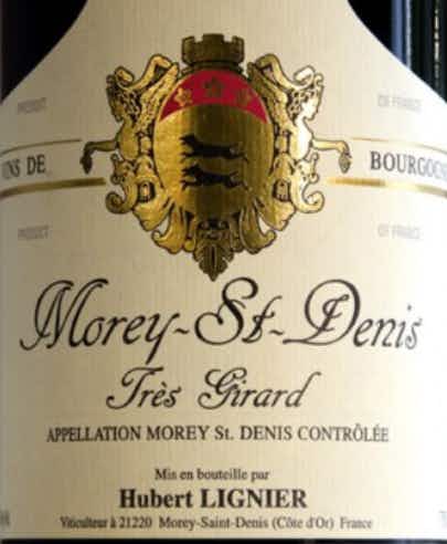Domaine Hubert Lignier Morey St. Denis Très Girard 2012