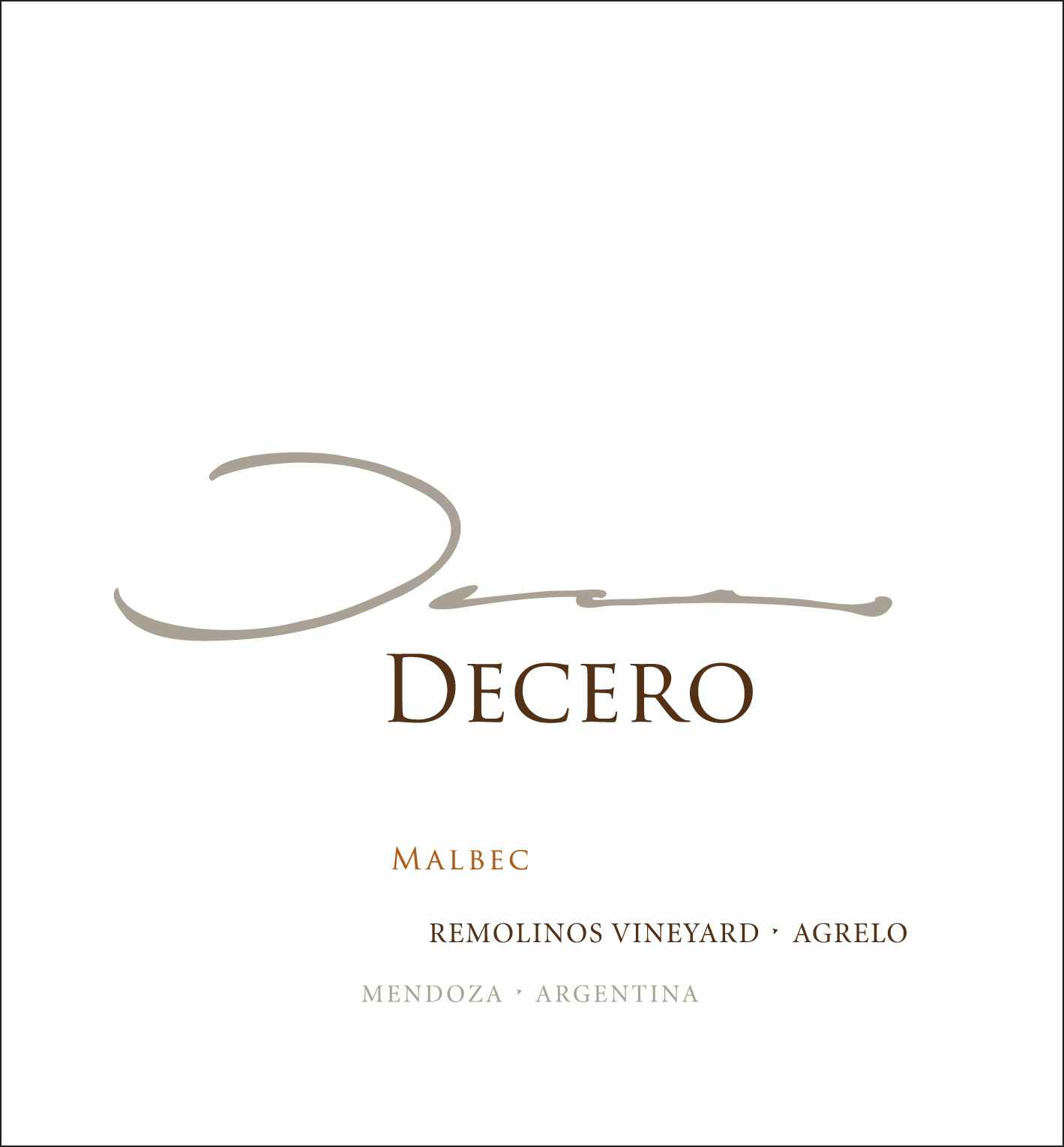 Finca Decero Remolinos Vineyard Malbec 2013