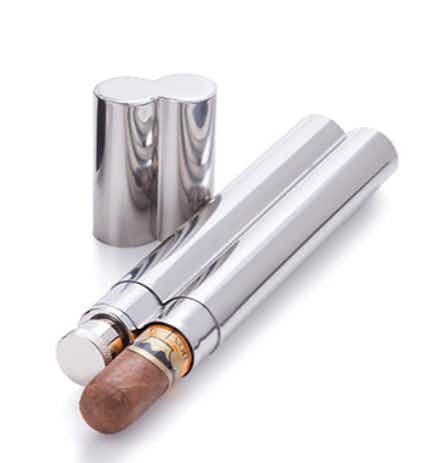 True Fabrications Viski Cigar Holder And Flask 750ml