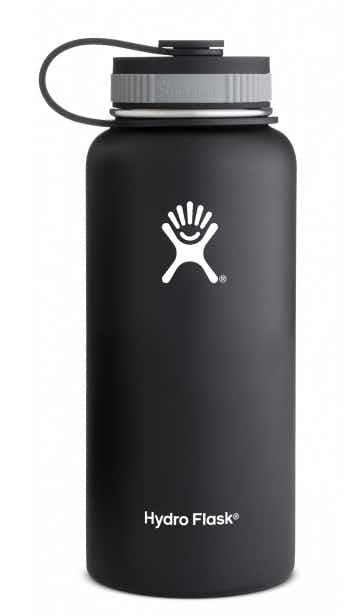 Hydro Flask Wide Mouth Insulated Bottle 32oz Bottle Black 750ml