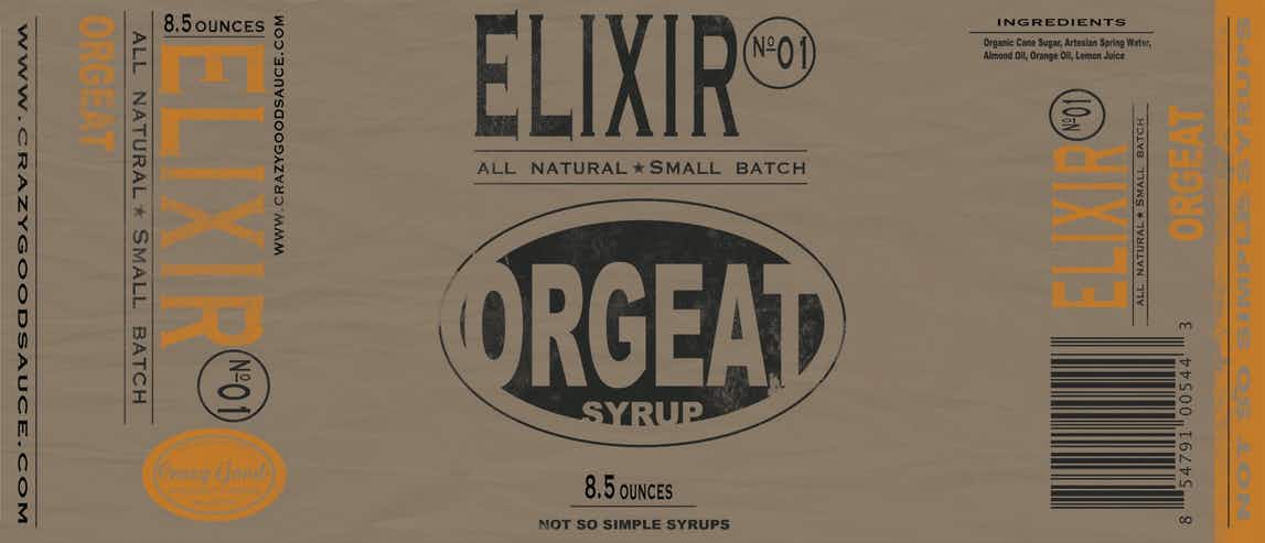 Crazy Good Elixer #1 Orgeat Syrup 8.5oz Bottle