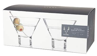 True Fabrications Viski Stemless Martini Glasses 2 pack 750ml