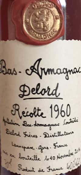 Delord Vintage Bas Armagnac 1960