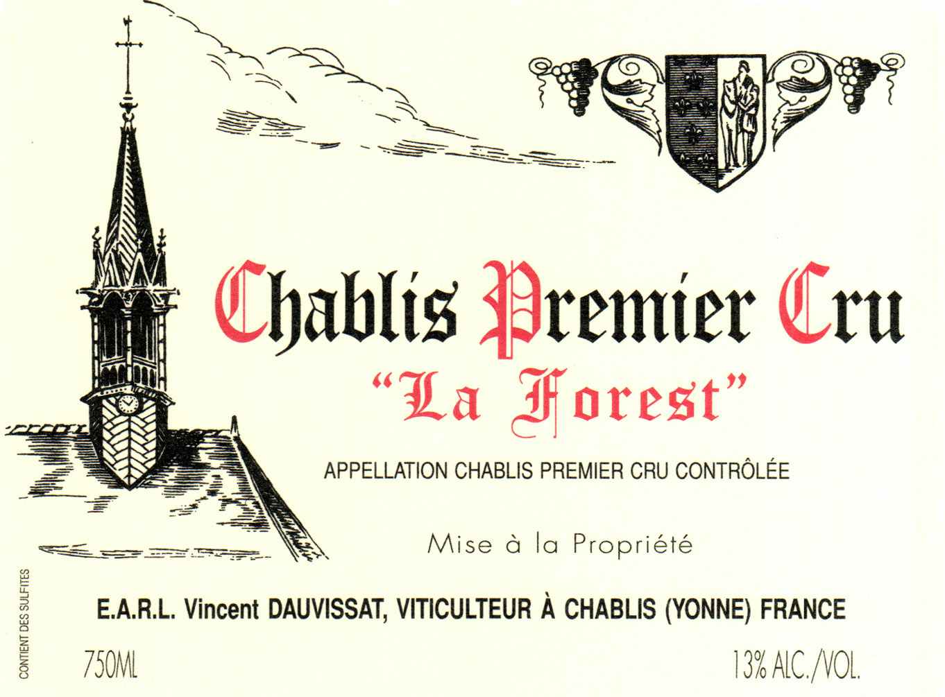 Domaine Rene et Vincent Dauvissat Chablis La Forest 2014