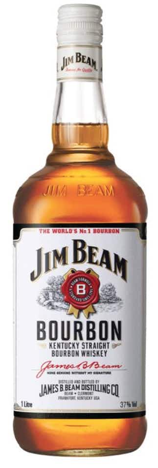 Jim Beam Kentucky Straight Bourbon Whiskey 4 year old 1L