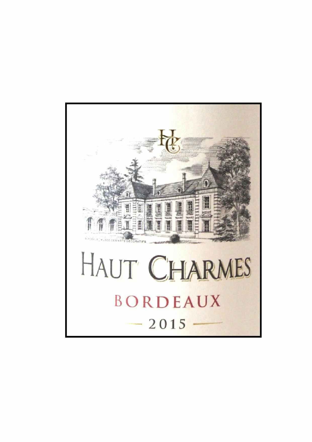 Haut Charmes Bordeaux Rose 2017