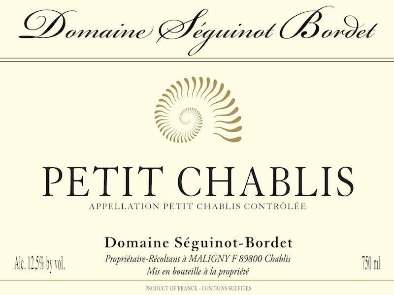 Domaine Seguinot-Bordet Petit Chablis 2015