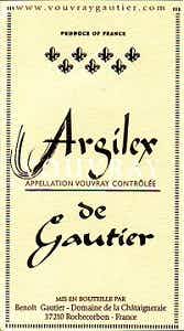 Benoit Gautier Vouvray Argilex Sec 2015