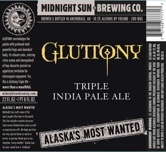 Midnight Sun Brewing Gluttony Triple IPA 22oz