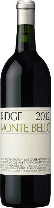 Ridge Vineyards Monte Bello 2012