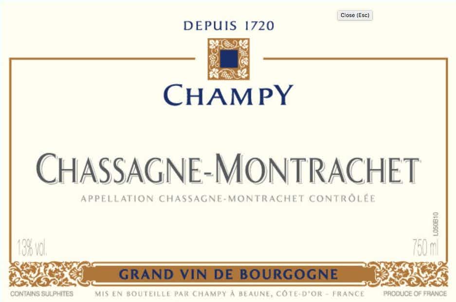 Maison Champy Chassagne Montrachet 2014