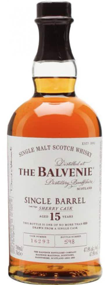 Balvenie Single Barrel Sherry Cask Single Malt Scotch Whisky 15 year old