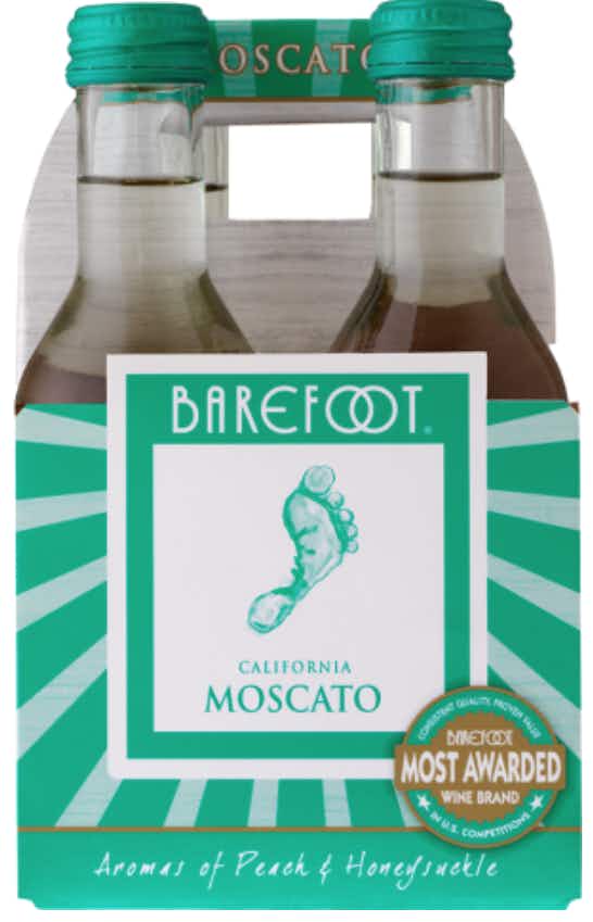 Barefoot Moscato 4 pack 187ml