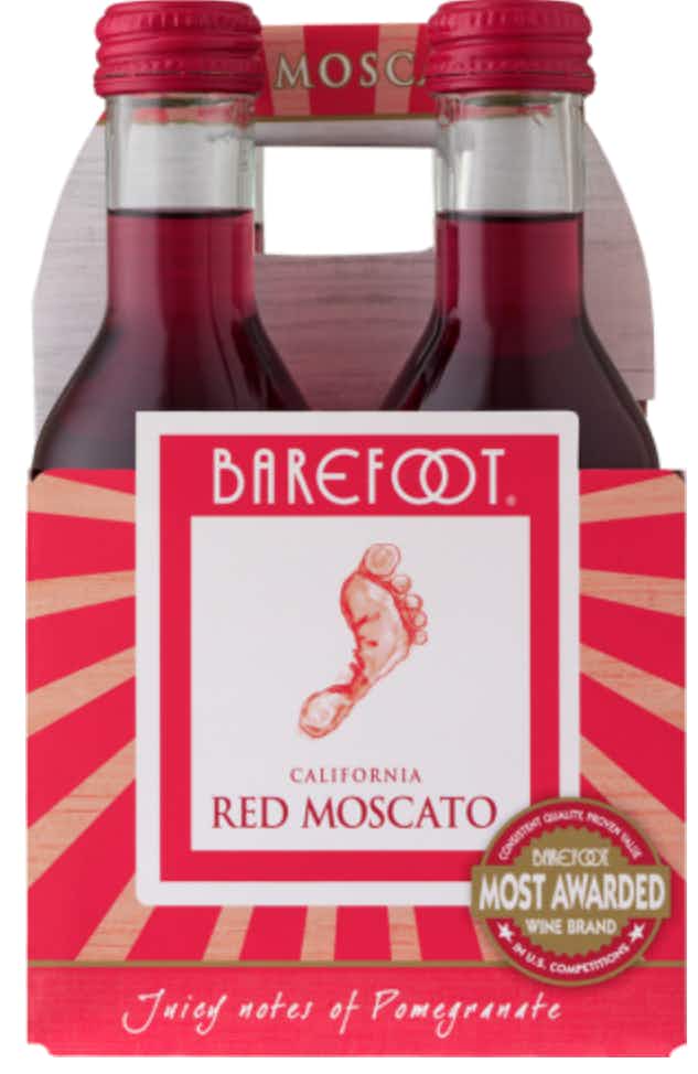 Barefoot Red Moscato 4 pack 187ml