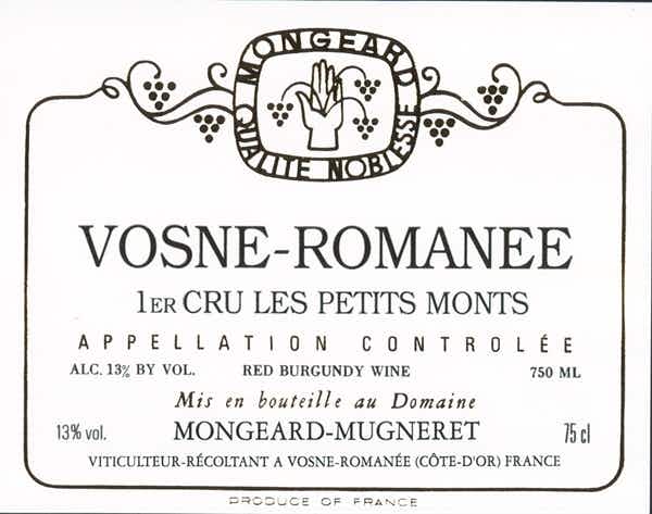 Domaine Mongeard Mugneret Vosne-Romanée Les Petits Monts 2015