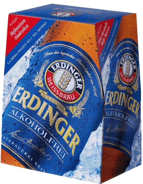 Erdinger Weissbrau Hefeweizen Non Alcoholic 6 pack 12oz