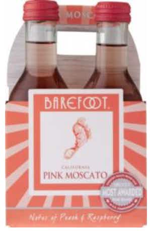 Barefoot Pink Moscato 4 pack 187ml