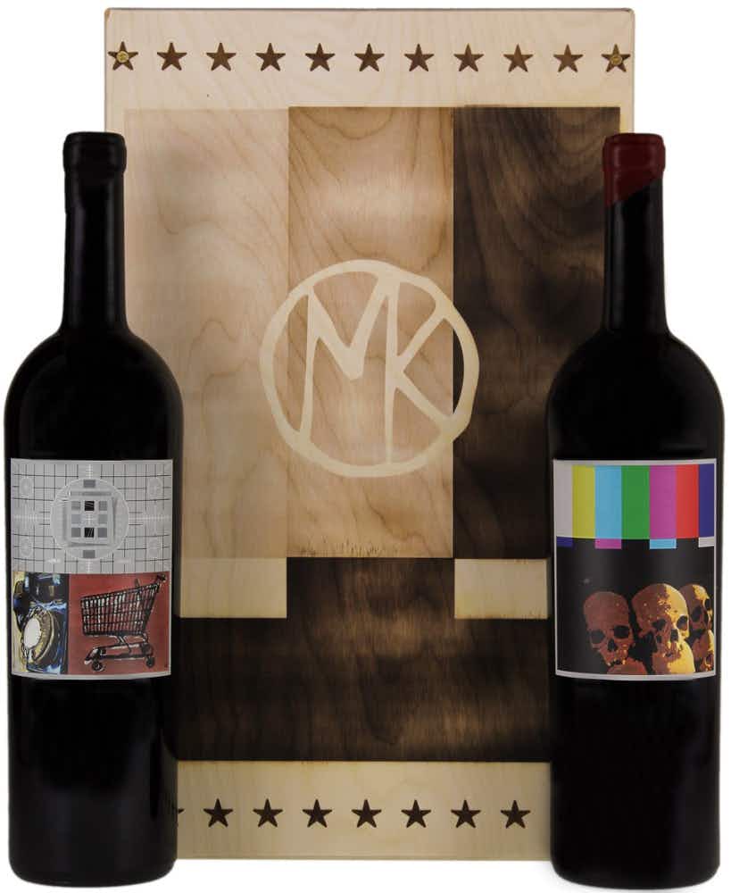Sine Qua Non Wood Box Set: 1 Rattrapante Grenache 1 Touché Syrah 2012 1.5L