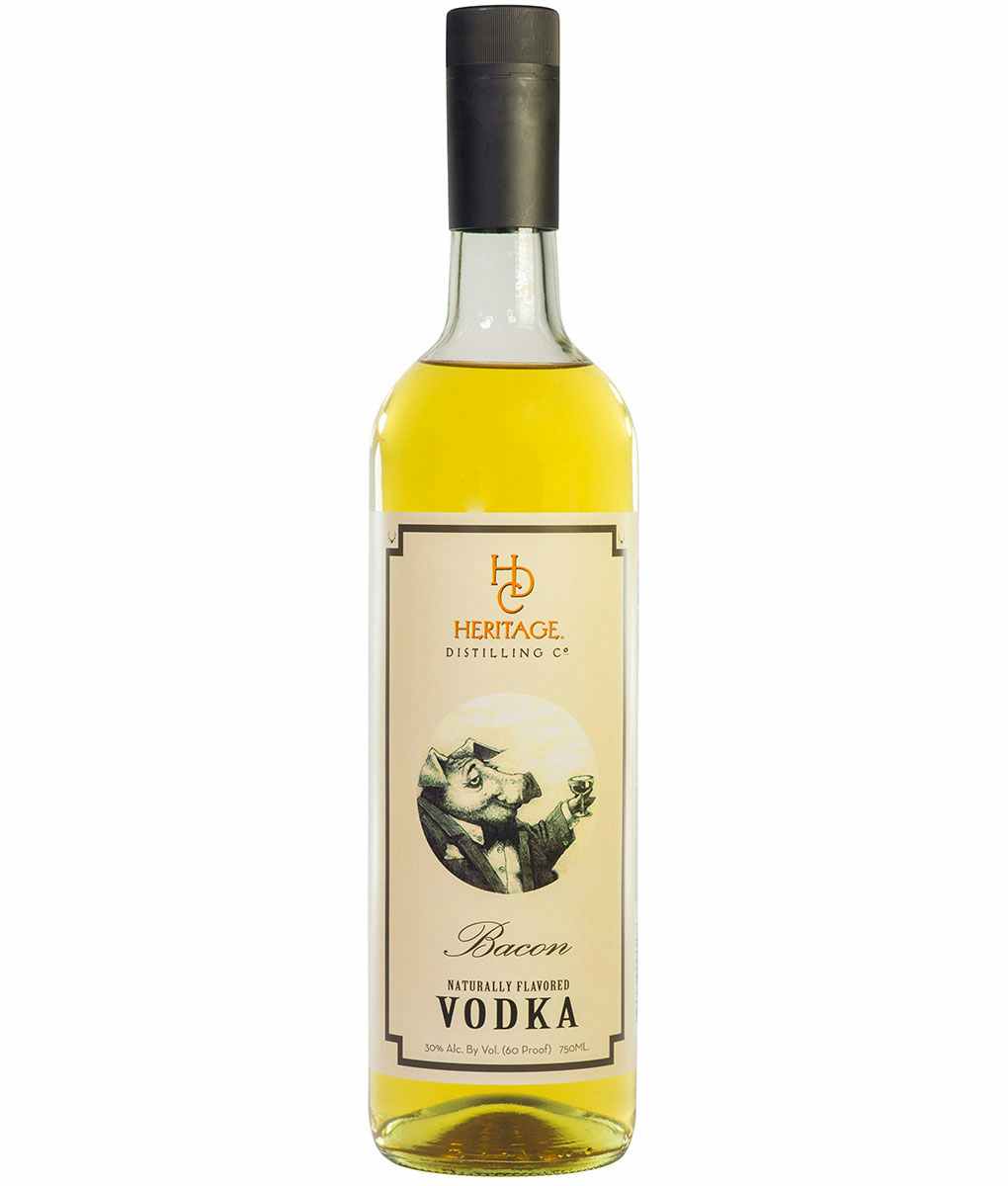 Heritage Distilling Company Bacon Vodka Bottle