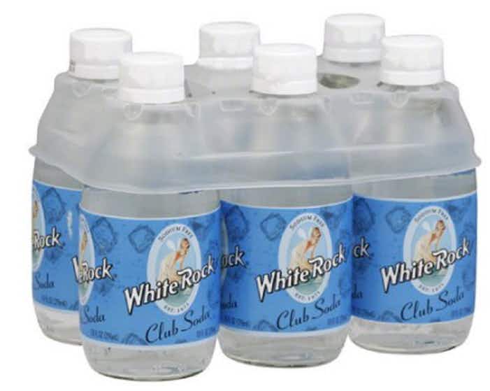 White Rock Sodas Club Soda 6 pack 10oz Bottle