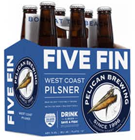 Pelican Five Fin West Coast Pilsner 6 pack 12oz