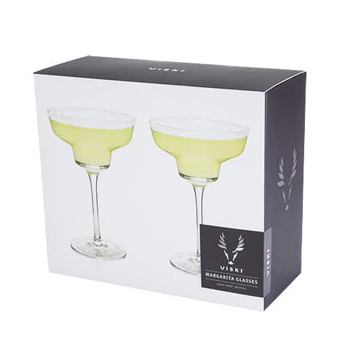 True Fabrications Viski Crystal Margarita Glasses 2 pack 750ml