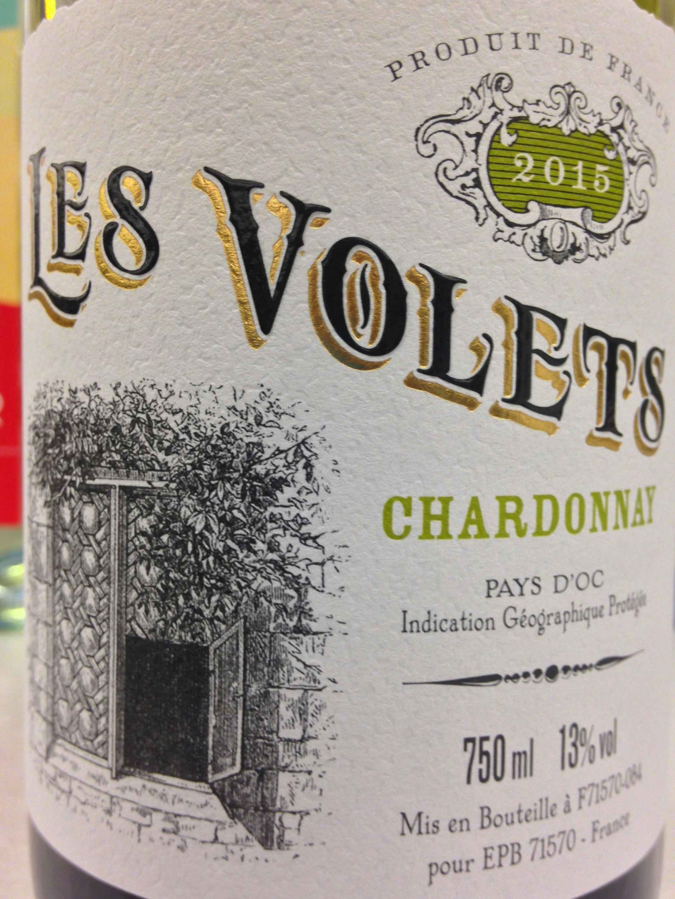 Boutinot Les Volets Chardonnay 2015