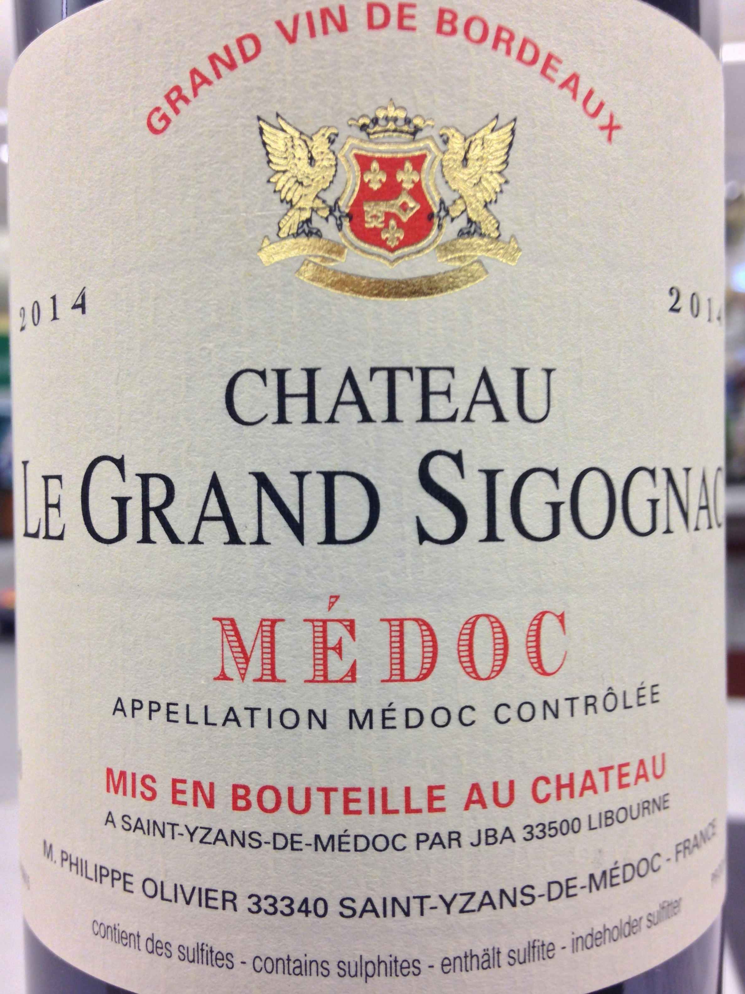 Château-Le-Grand-Sigognac Medoc 2014