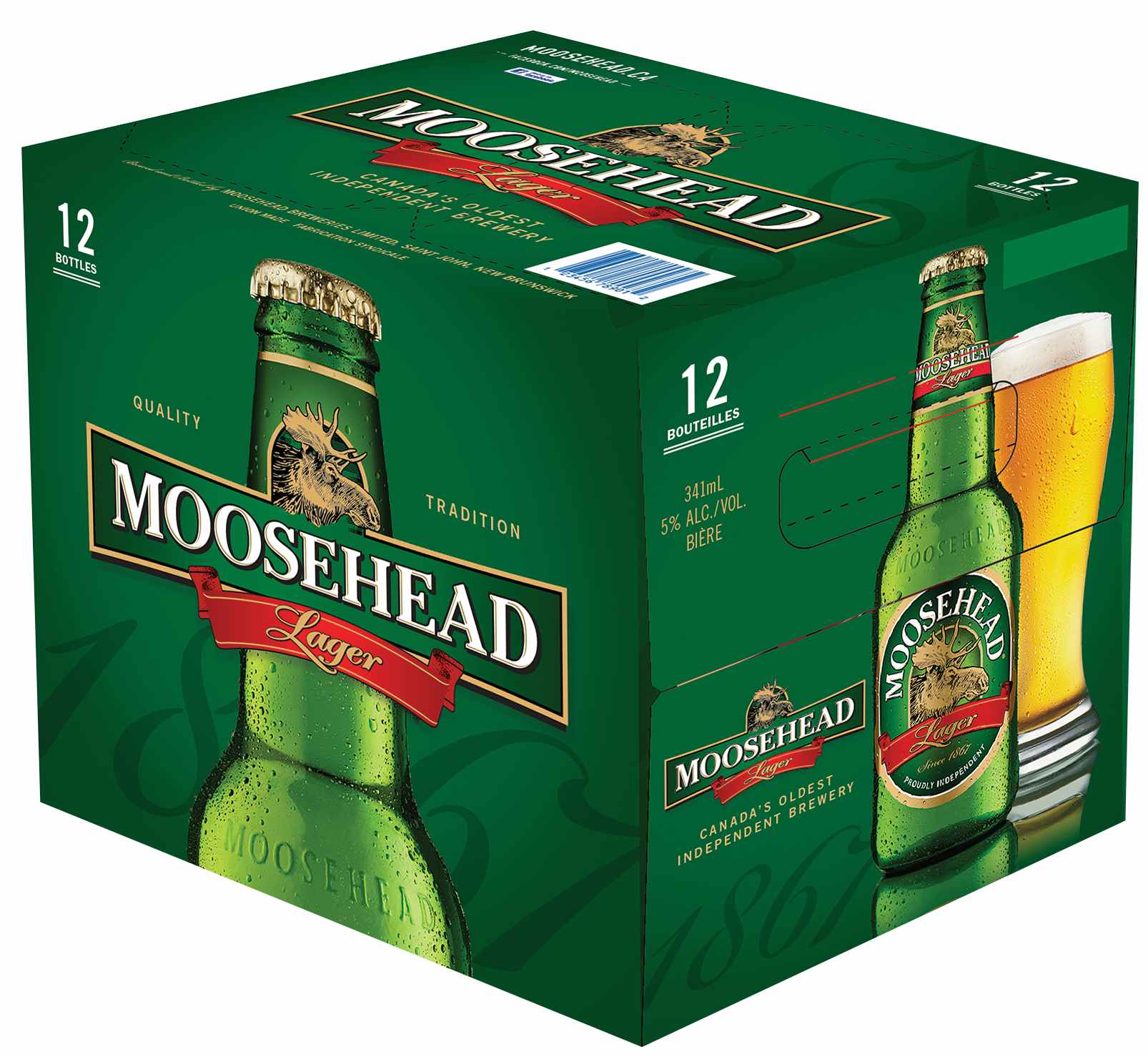 Moosehead Lager 12 pack 12oz Bottle