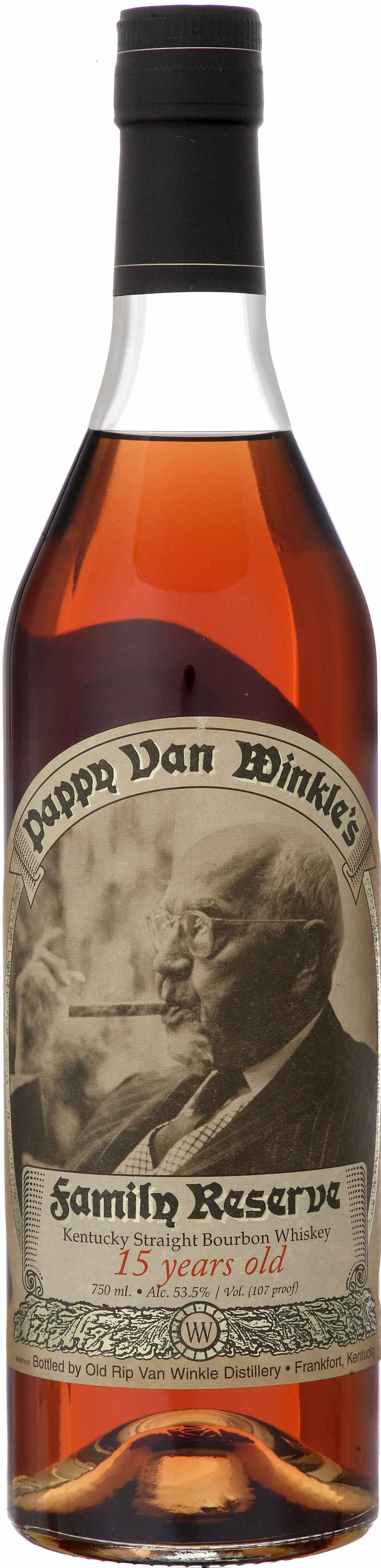 Old Rip Van Winkle Distillery Pappy Van Winkle's Family Reserve Bourbon 15 year old