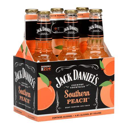 Jack Daniel's Country Cocktails Southern Peach 6 pack 10oz Bottle