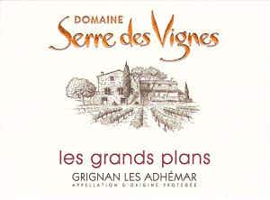 Domaine Serre Des Vignes Les Grands Plans 2014
