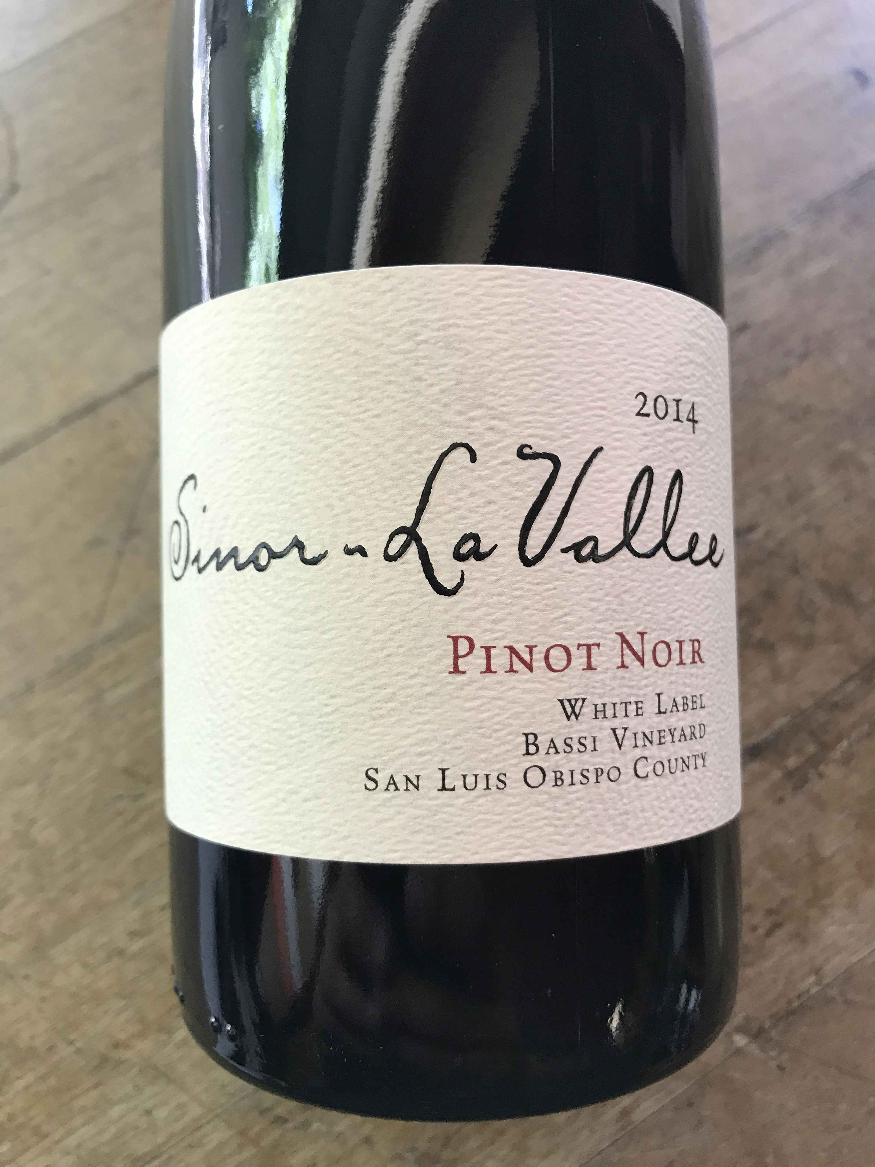 Sinor-LaVallee White Label Bassi Vineyard Pinot Noir 2014