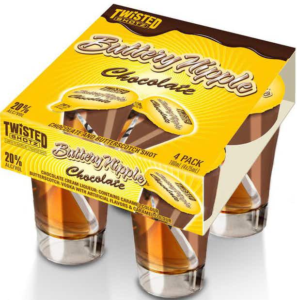 Twisted Shotz Chocolate Buttery Nipple 100ml Bottle