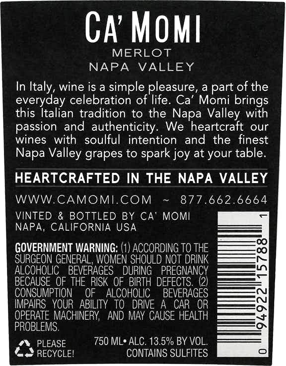Ca' Momi Merlot